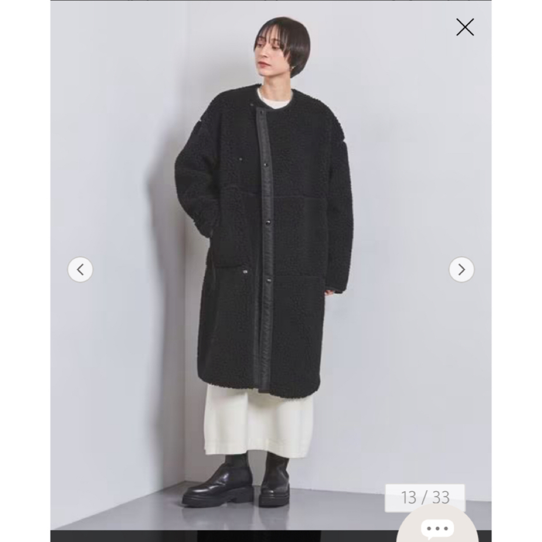 HYKE - 新品 HYKE FAUX SHEARLING COAT サイズ2 ブラック の通販 by