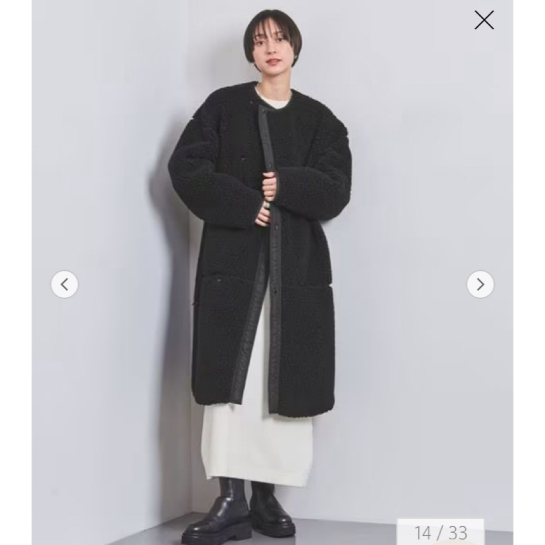 HYKE - 新品 HYKE FAUX SHEARLING COAT サイズ2 ブラック の通販 by