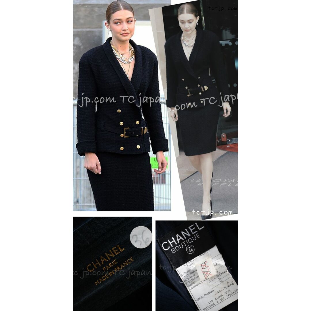 CHANEL - シャネル スーツ 限定版 Gigi ヴィンテージ ネイビー ウール