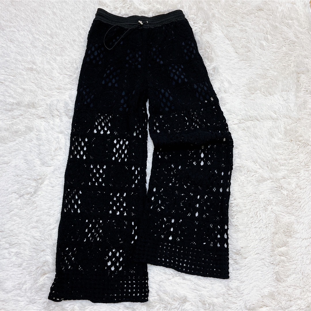 TODAYFUL - TODAYFUL クロシェ レース パンツ 黒 38の通販 by moon's