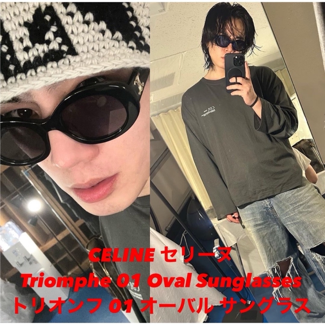 CELINE - 登坂広臣着用CELINE Triomphe 01 Oval Sunglassesの通販 by
