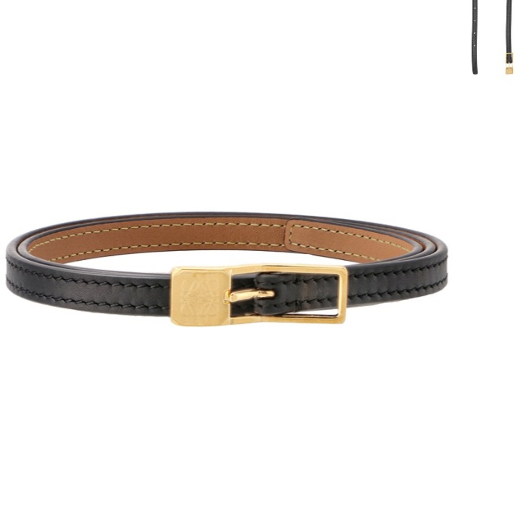 LOEWE - ロエベ LOEWE ベルト アマソナ パッドロック レザー 1cm幅 細