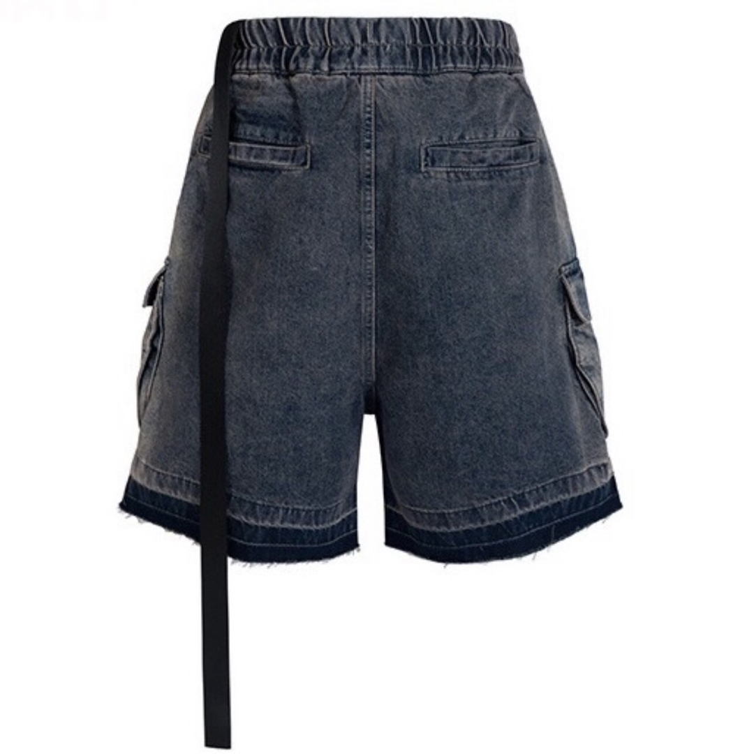 Rick Owens - メンズ ストラップ付き デニムカーゴ ハーフパンツの通販