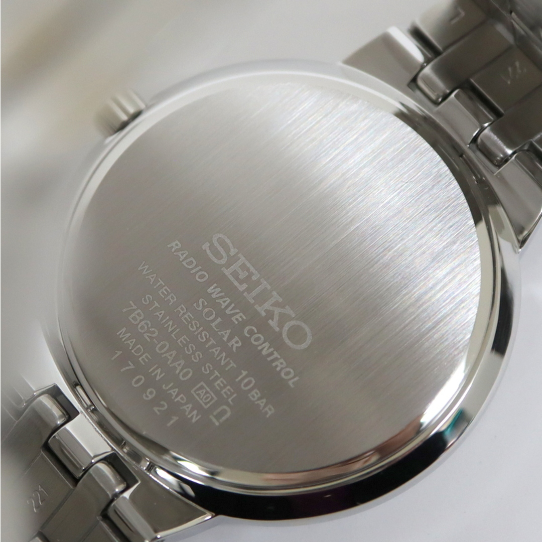 SEIKO - 【SEIKO】セイコー セレクション 電波ソーラー SS ブルー文字