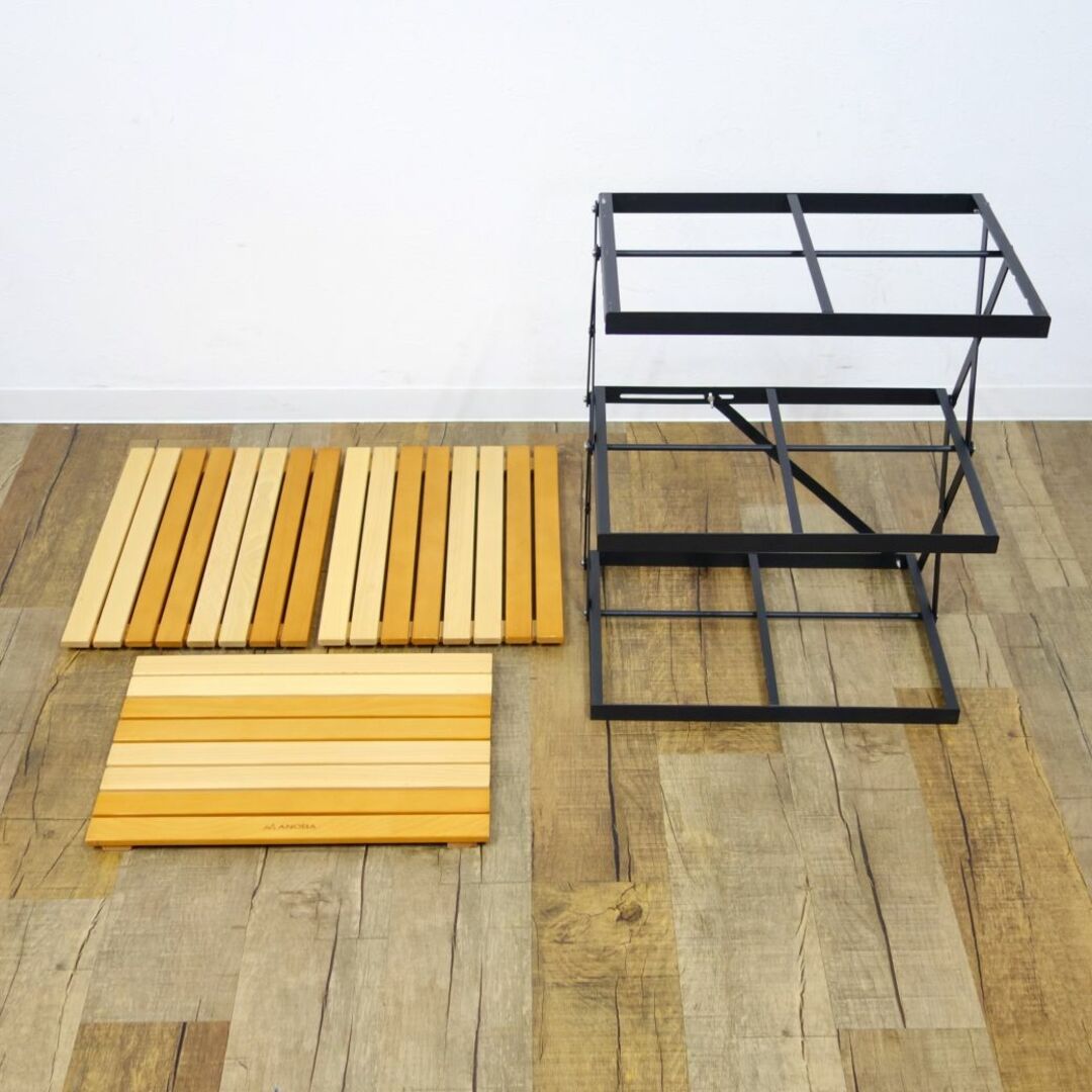 アノバ ANOBA 2トーン ウッドラック 3段 マルチユース ラック 棚