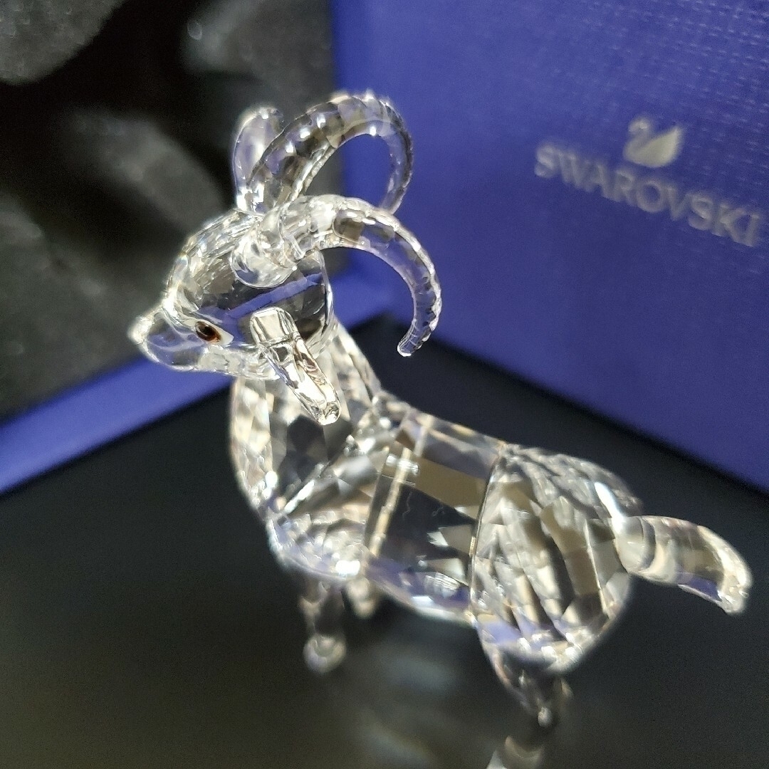 SWAROVSKI/クリスタル製オブジェ山ヤギ