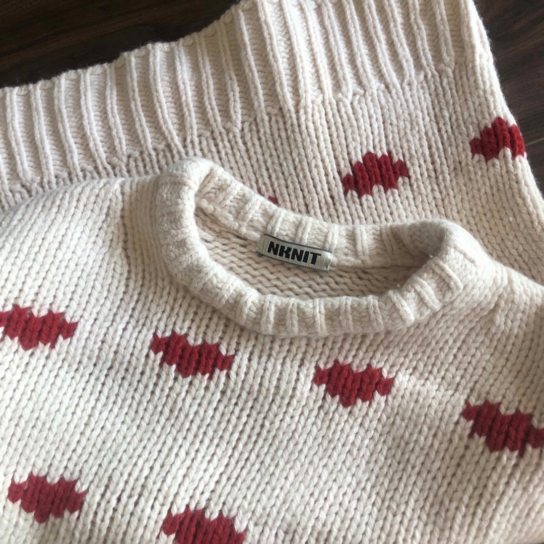 nknit ♡ knit ライン ハート ニット ハート柄の通販 by kayo's shop