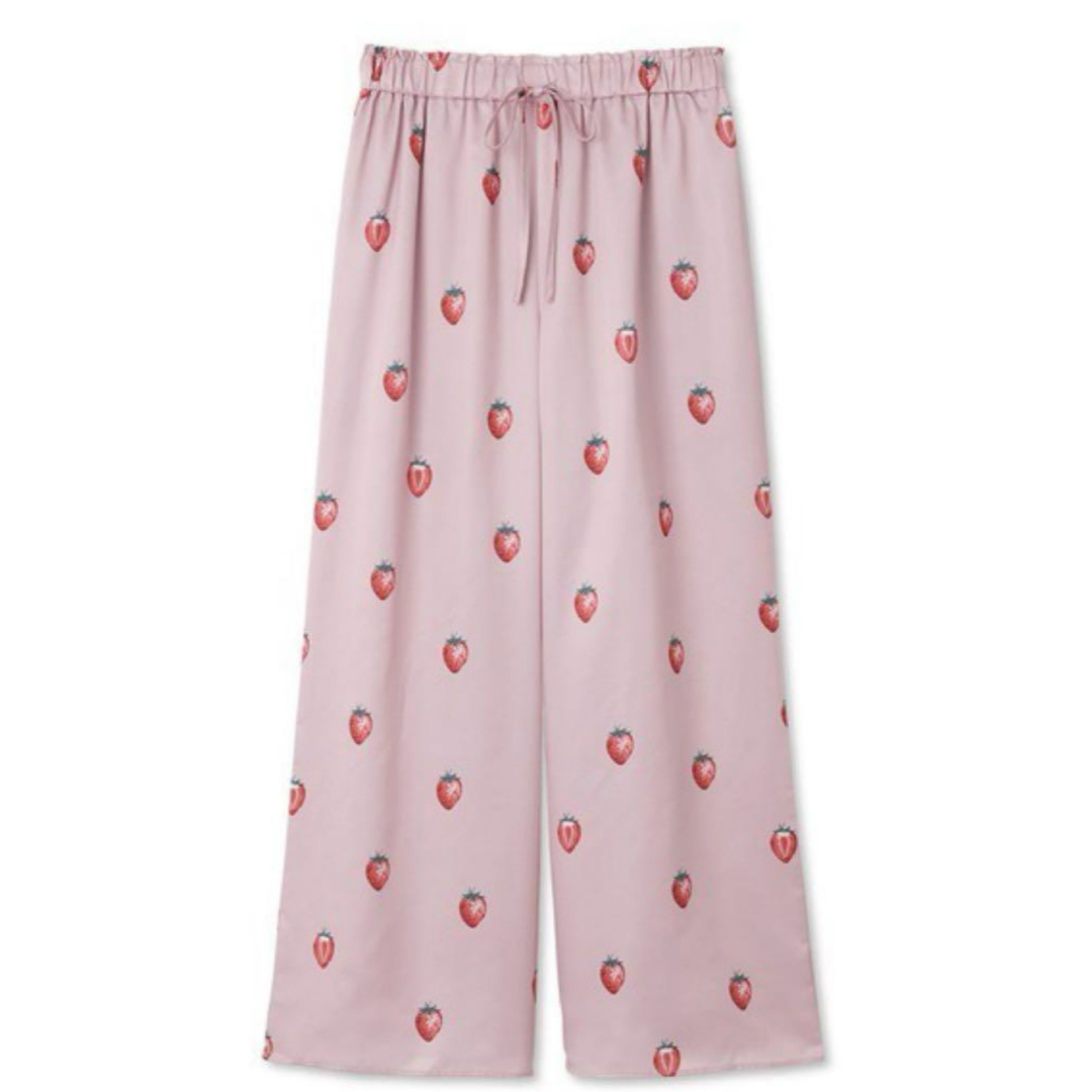 gelato pique - ジェラートピケ ストロベリー柄サテンパジャマ 上下