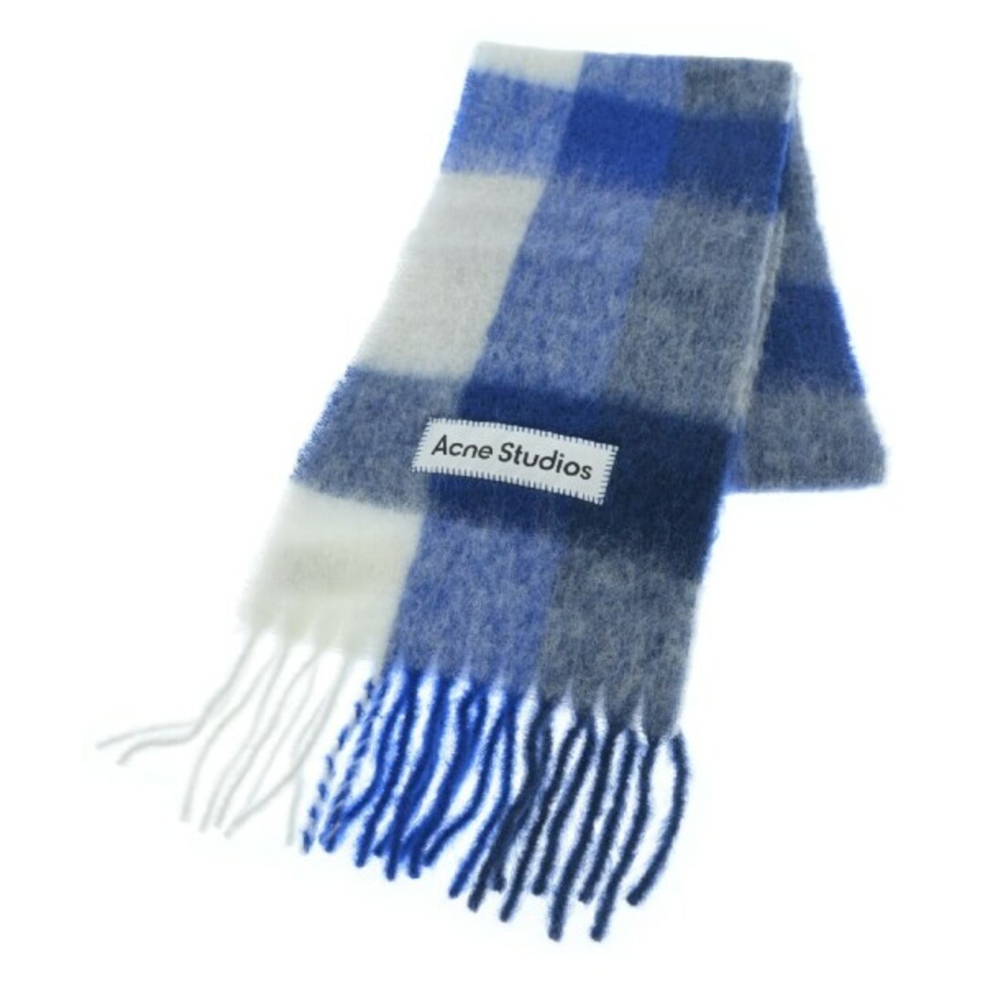 Acne Studios - Acne Studios マフラー - 青x白等(チェック) 【古着