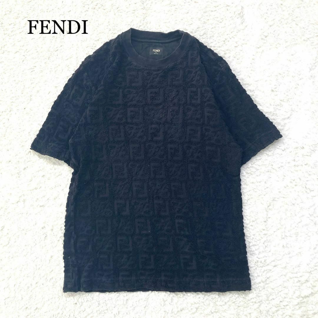 FENDI - 【極美品】FENDI 22ss ズッカ柄 FF ロゴ タオル地 Tシャツ Mの
