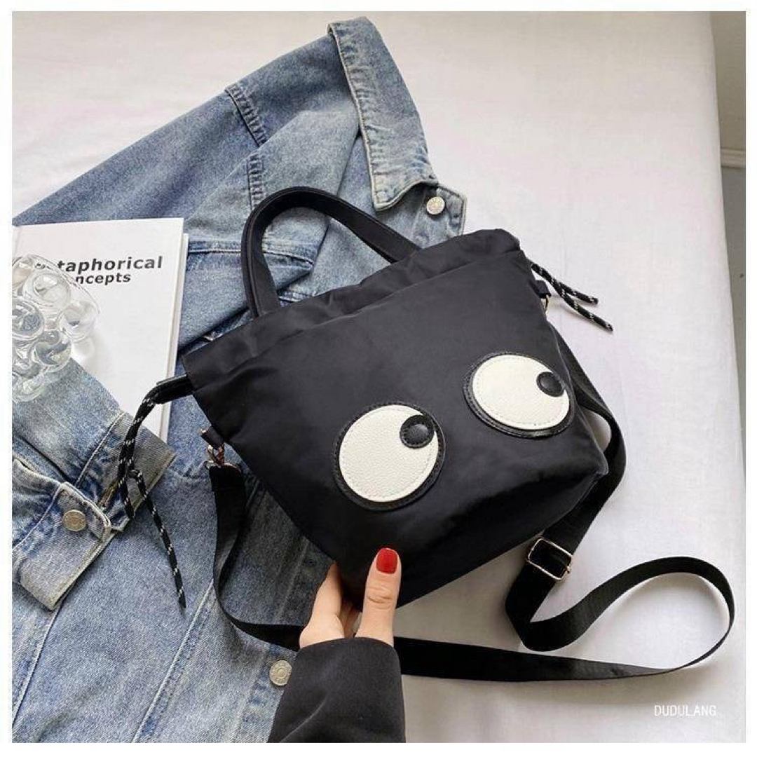 目玉バッグ キョロ目 ショルダーバッグ ユニーク 目立つ 2way ブラック