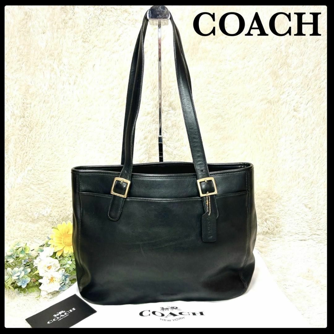 COACH - ☆美品☆COACH コーチ オールレザー トートバッグ ブラック金