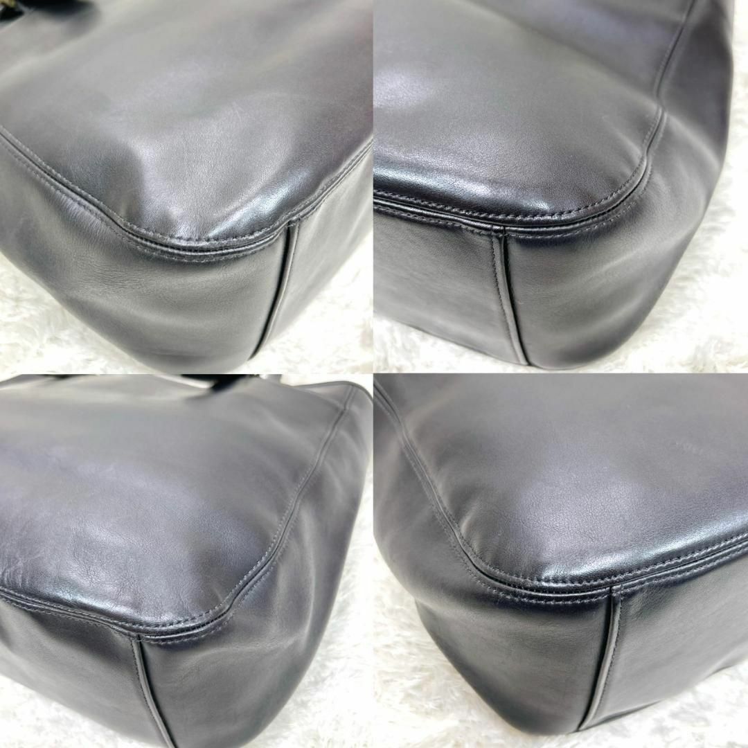 COACH - ☆美品☆COACH コーチ オールレザー トートバッグ ブラック金