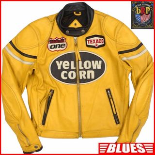 YeLLOW CORN - イエローコーン ライダース ジャケット 本革 シングル