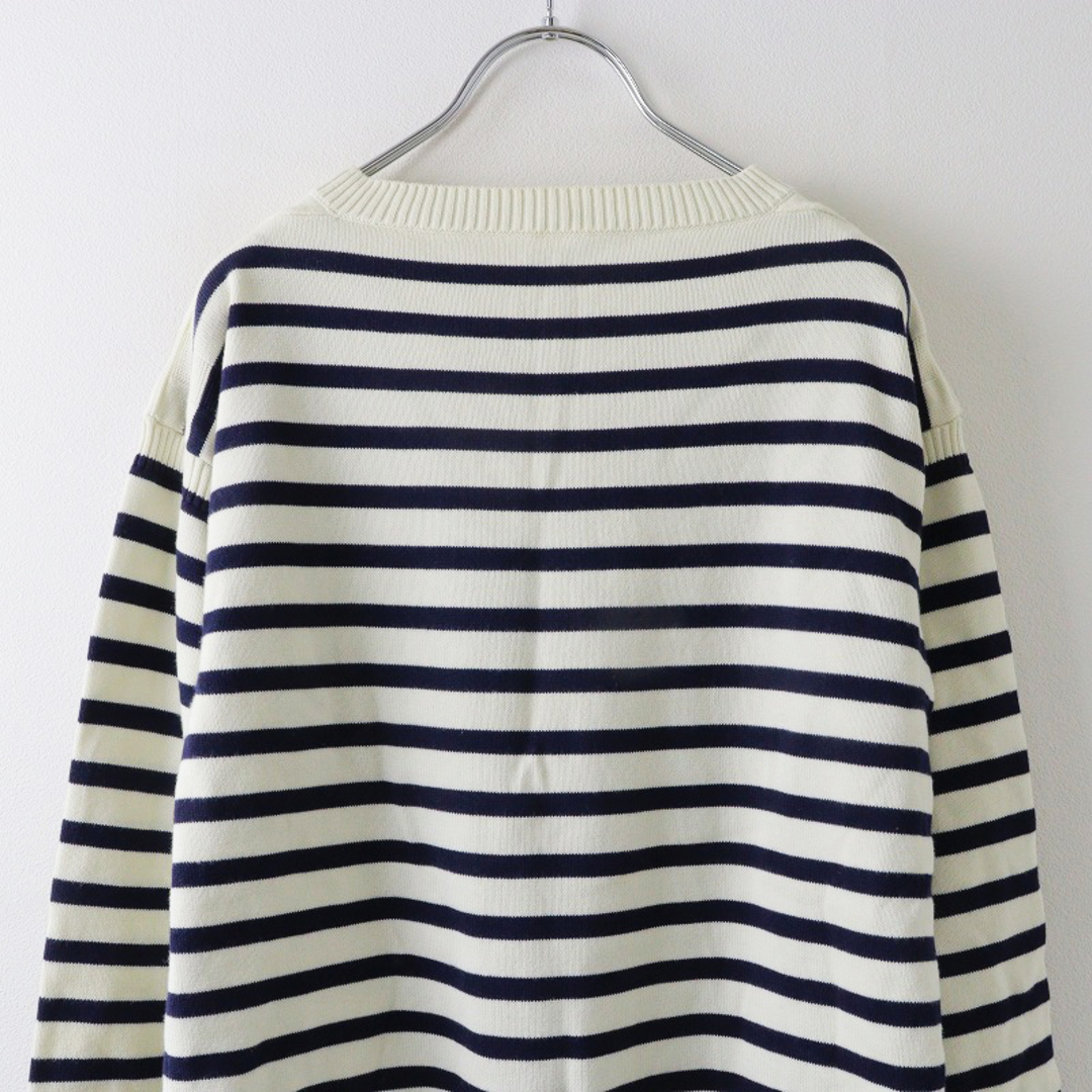 ルトリコチュール Le Tricoteur ボーダーガンジーセーター/オフ