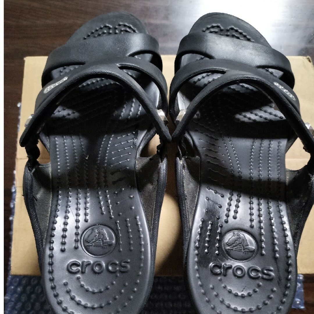 crocs - クロックスヒールサンダル 廃盤品の通販 by 343's shop
