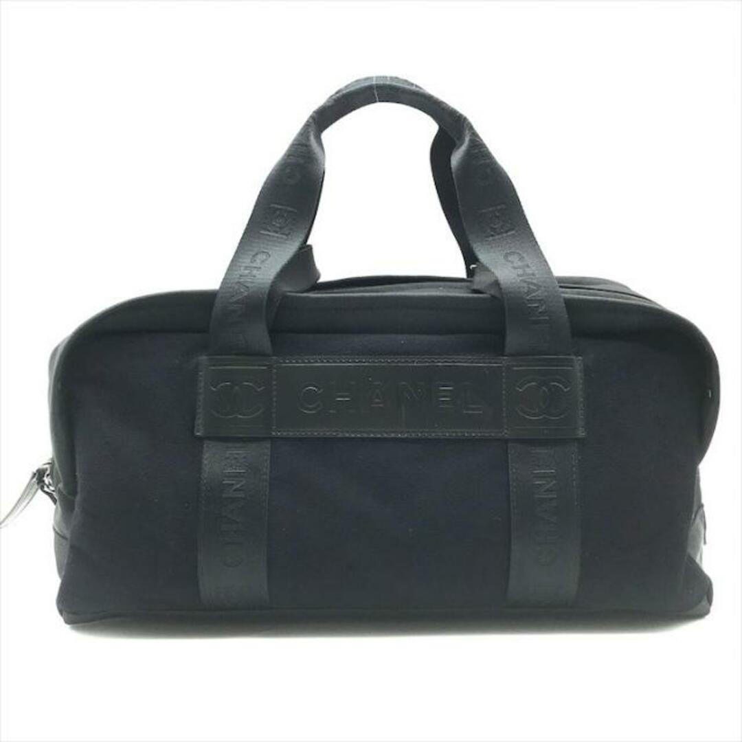 シャネルスポーツラインココマーク黒ブラックボストンバッグCHANEL