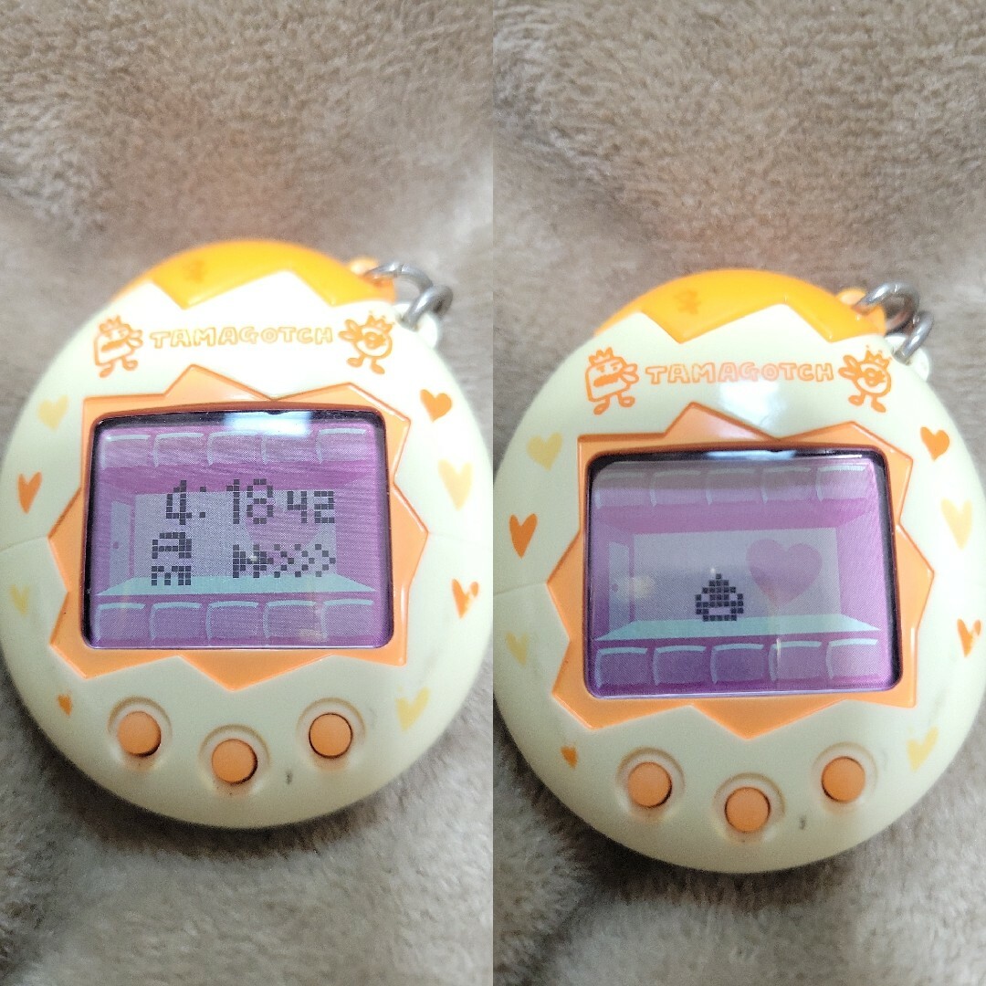 BANDAI - たまごっち オスっち 白緑 メスっち 白オレンジ 2個セットの