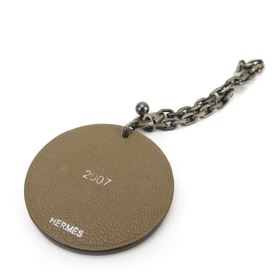 HERMES - 【中古】 エルメス バッグチャーム レザー シルバー925