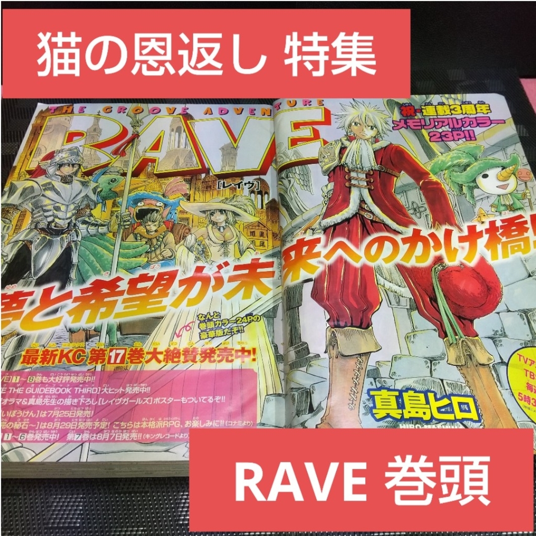 講談社 - 週刊少年マガジン 2002年33号※RAVE レイヴ 巻頭カラー※猫の