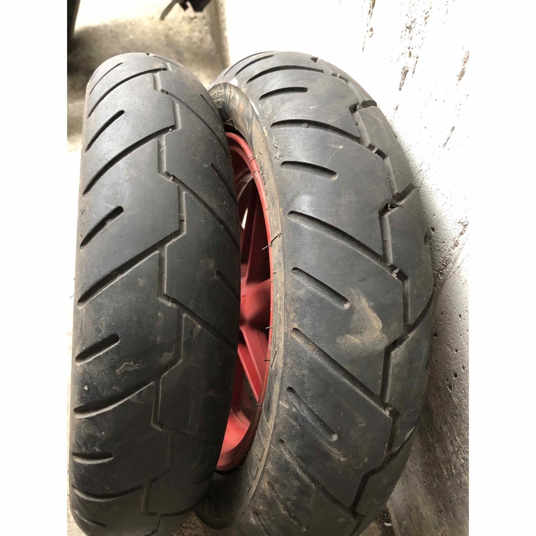 ライブディオZX 希少赤ホイール・タイヤセットの通販 by しげおくん