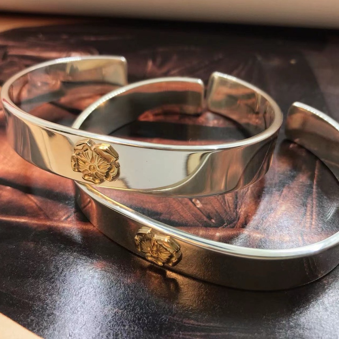 goro's - 18kローズ付き平打ちブレスの通販 by J's shop｜ゴローズなら