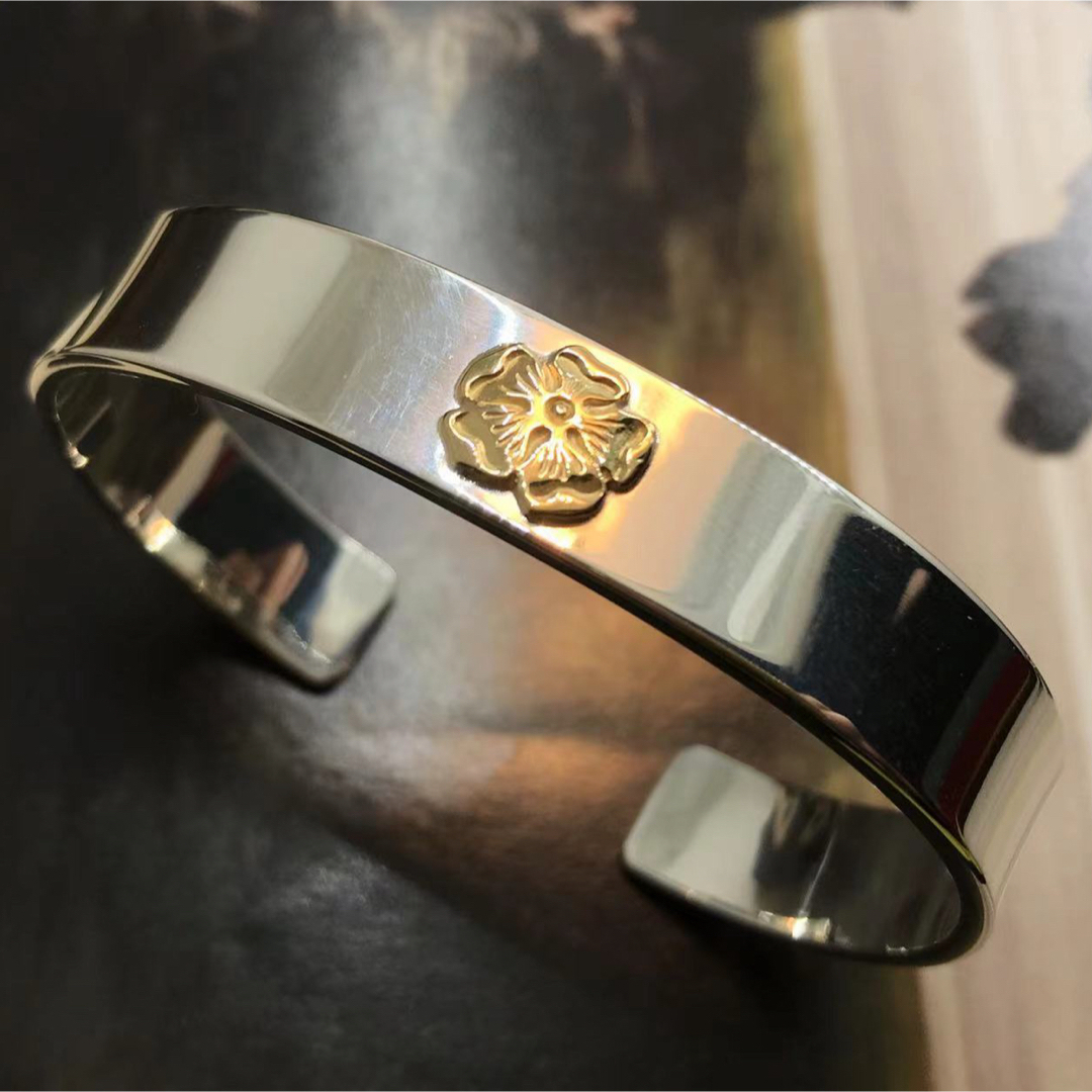 goro's - 18kローズ付き平打ちブレスの通販 by J's shop｜ゴローズなら