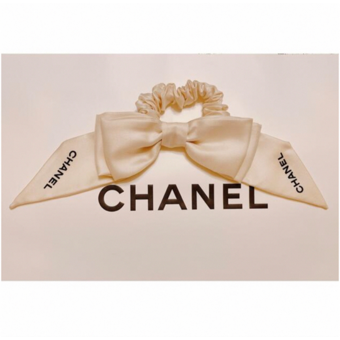 CHANEL - CHANEL シャネル シュシュ リボン ホワイト 白 新品 ヘア