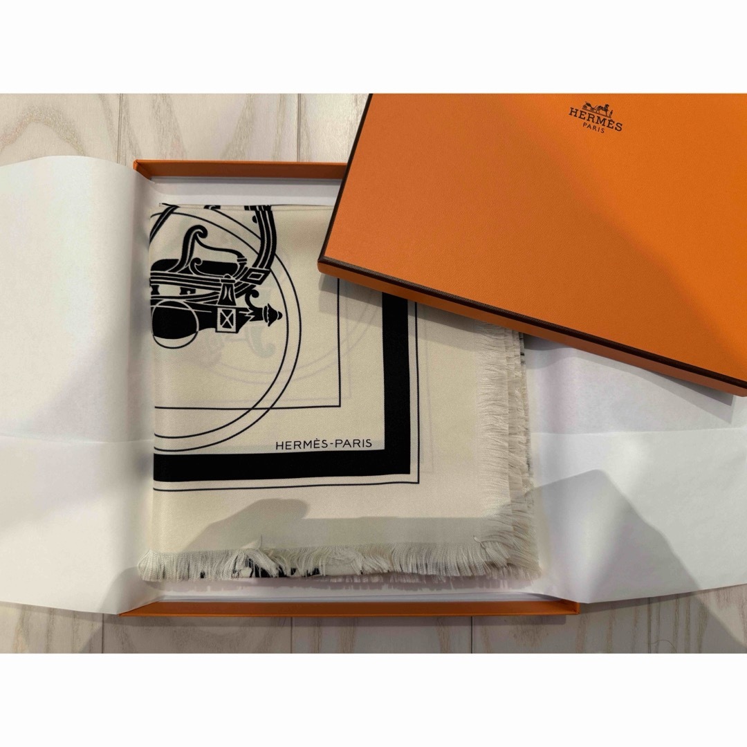 HERMES - 新品未使用 エルメス シルクスカーフ カレH80 フリンジ