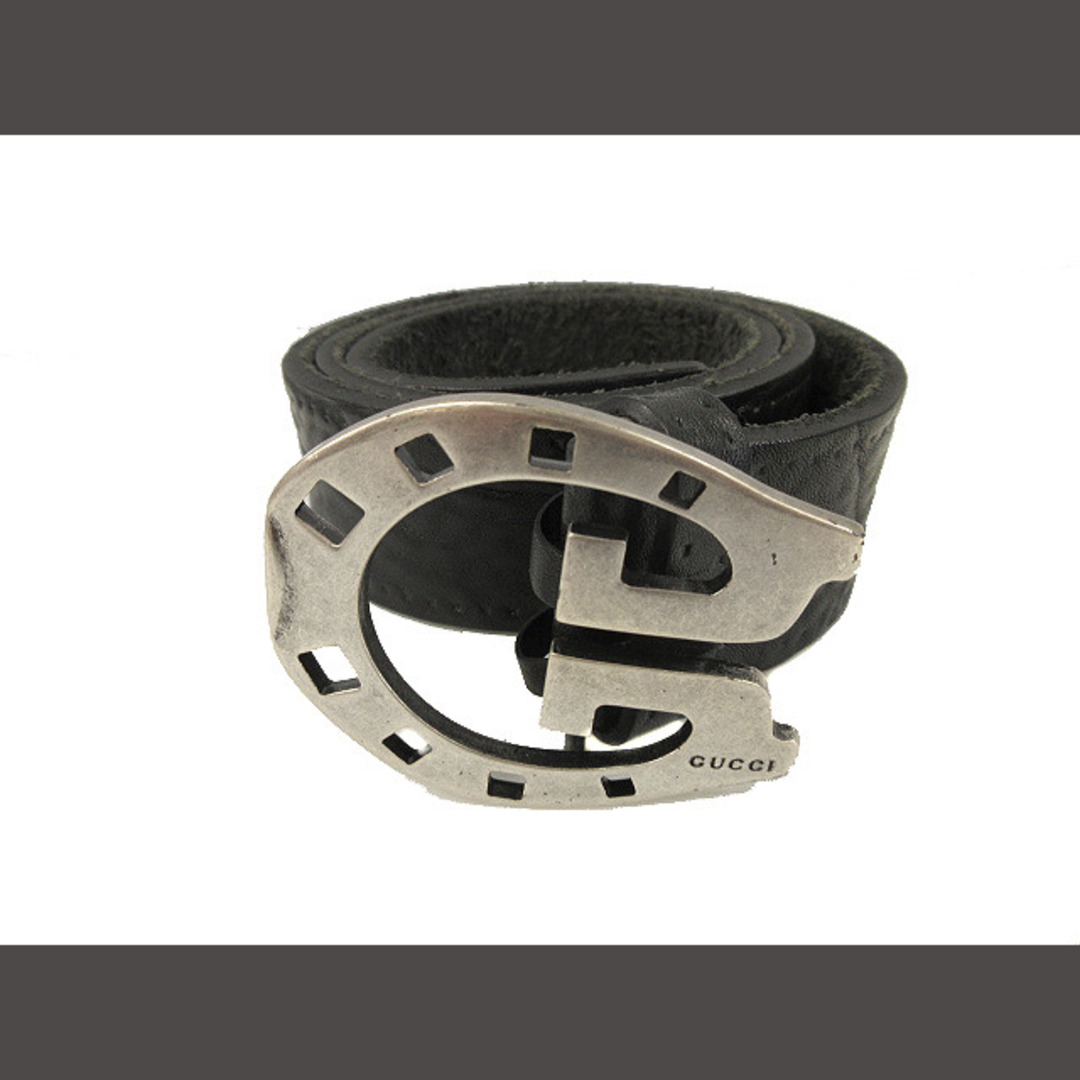 GUCCI - グッチ GUCCI レザーベルト Gマーク バックル付き 85・34