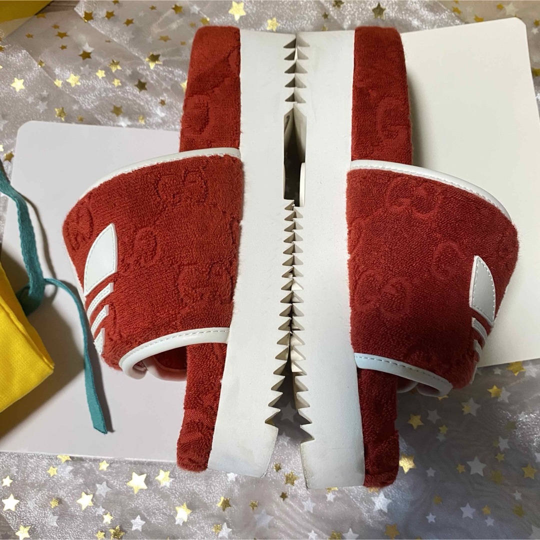 GUCCI - GUCCI adidasアディダス グッチ プラットフォームサンダル 赤