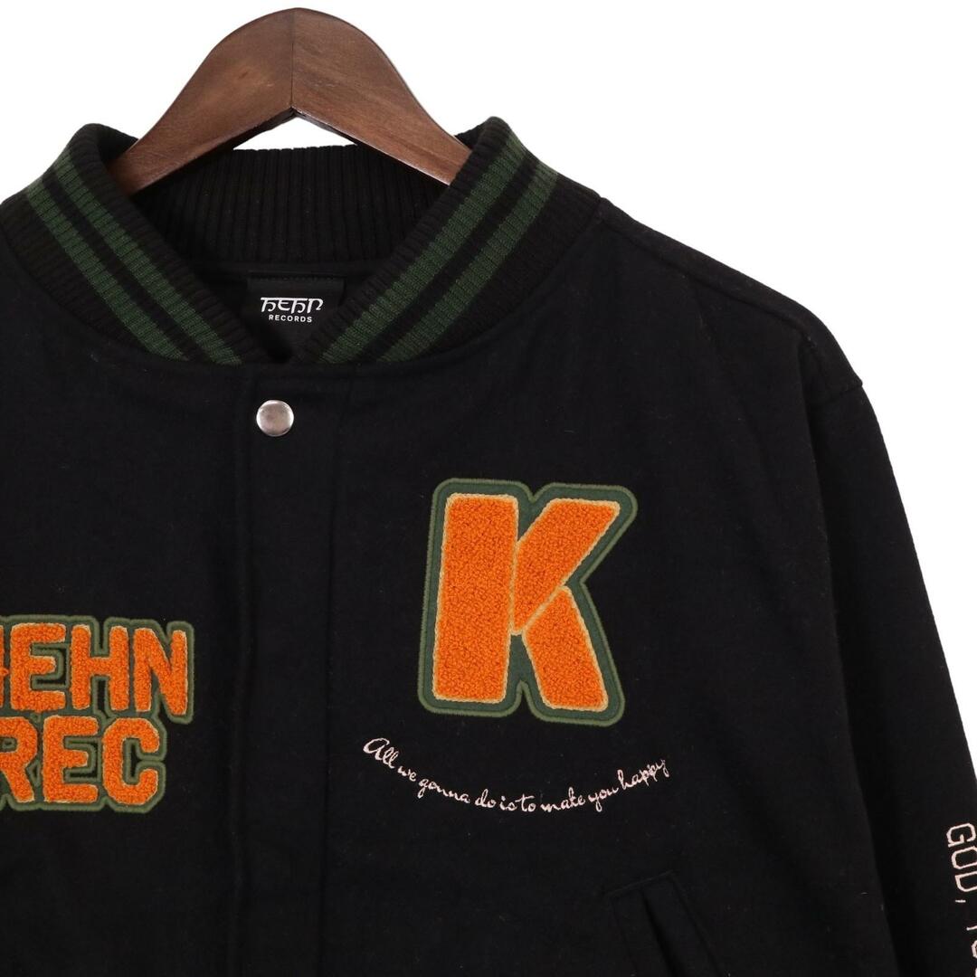 ヘンレコード 藤井風 Workin'Hard ブラック×グリーン スタジャン Mの