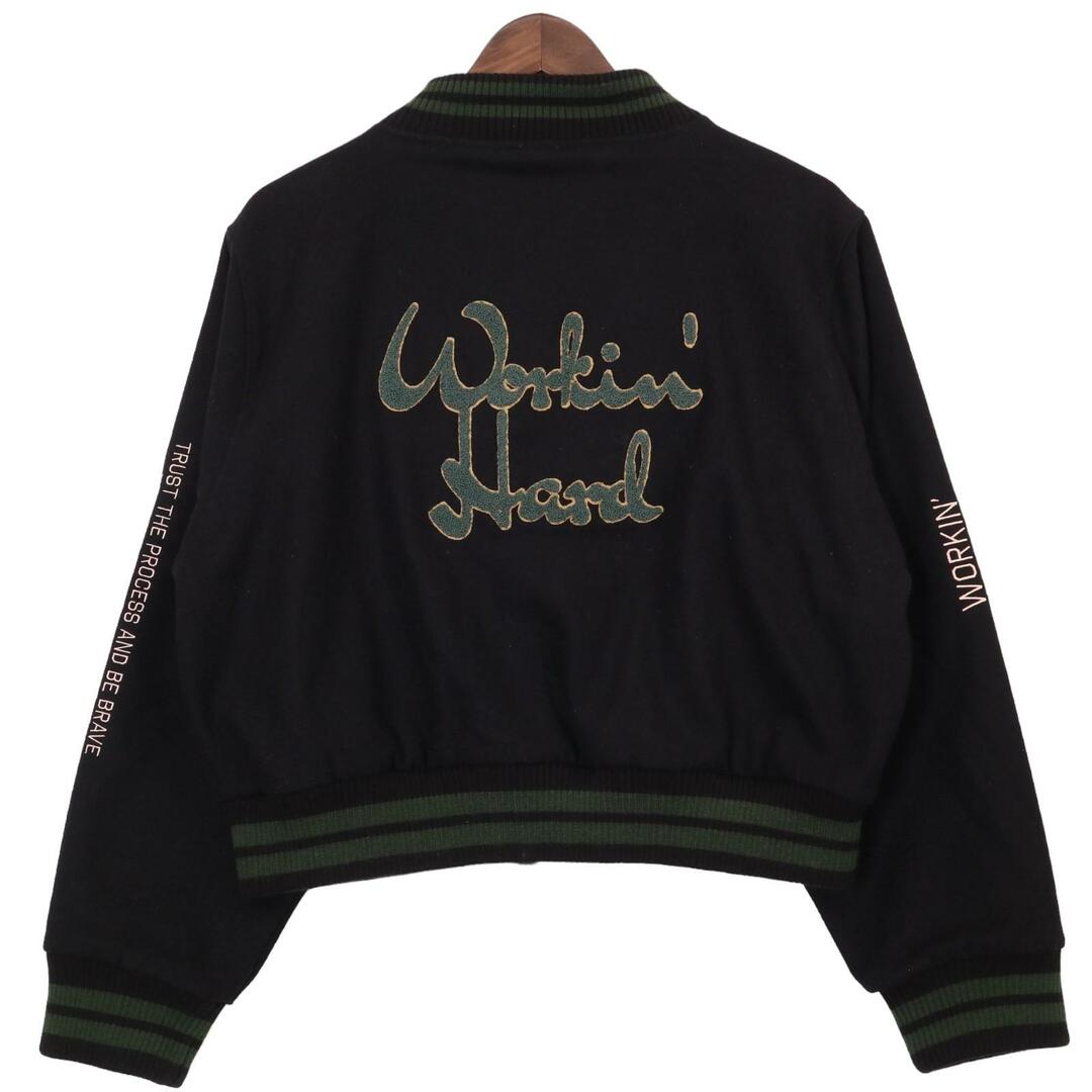 ヘンレコード 藤井風 Workin'Hard ブラック×グリーン スタジャン Mの