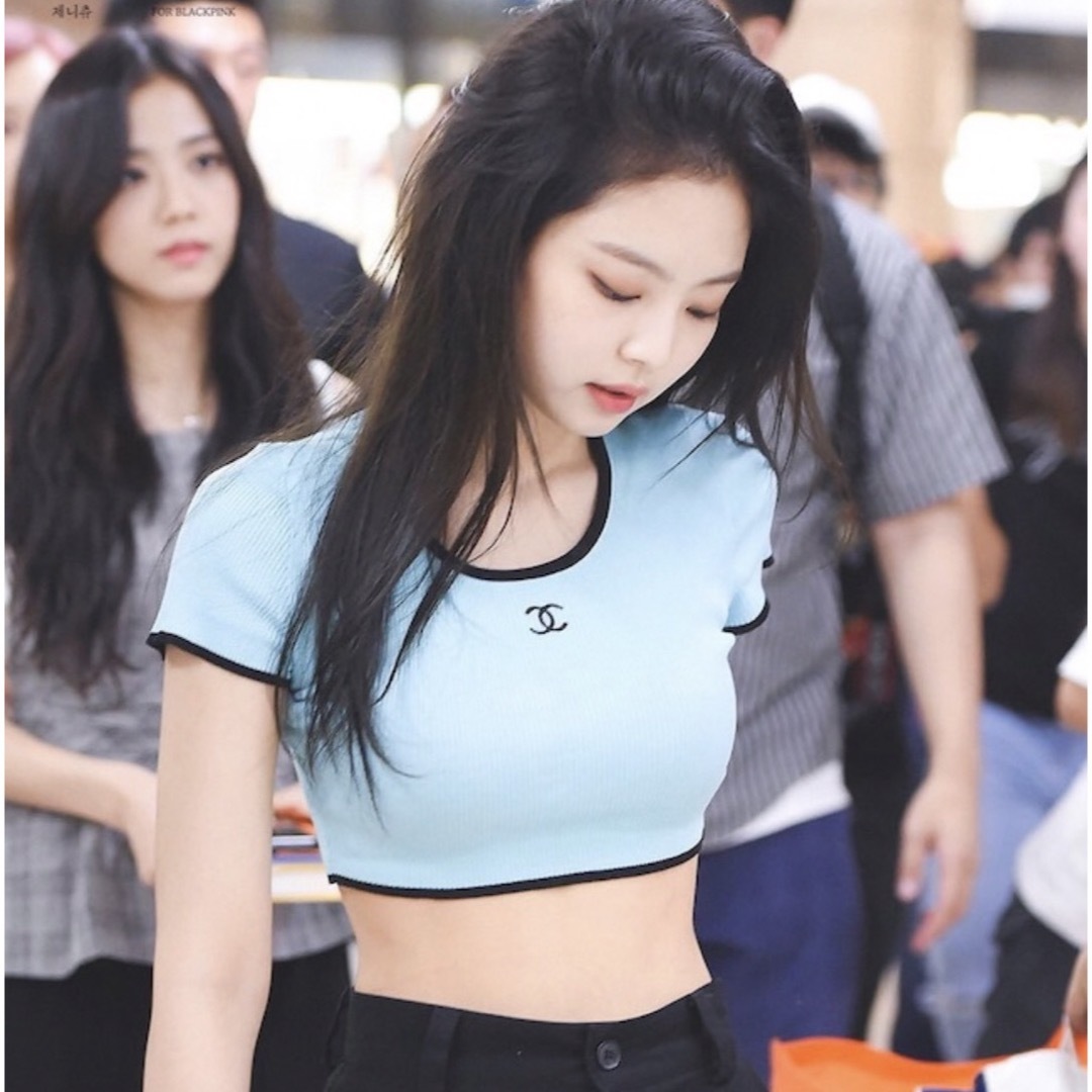 CHANEL - 期間限定販売☆CHANEL クロップド丈 リブニットTシャツ レア