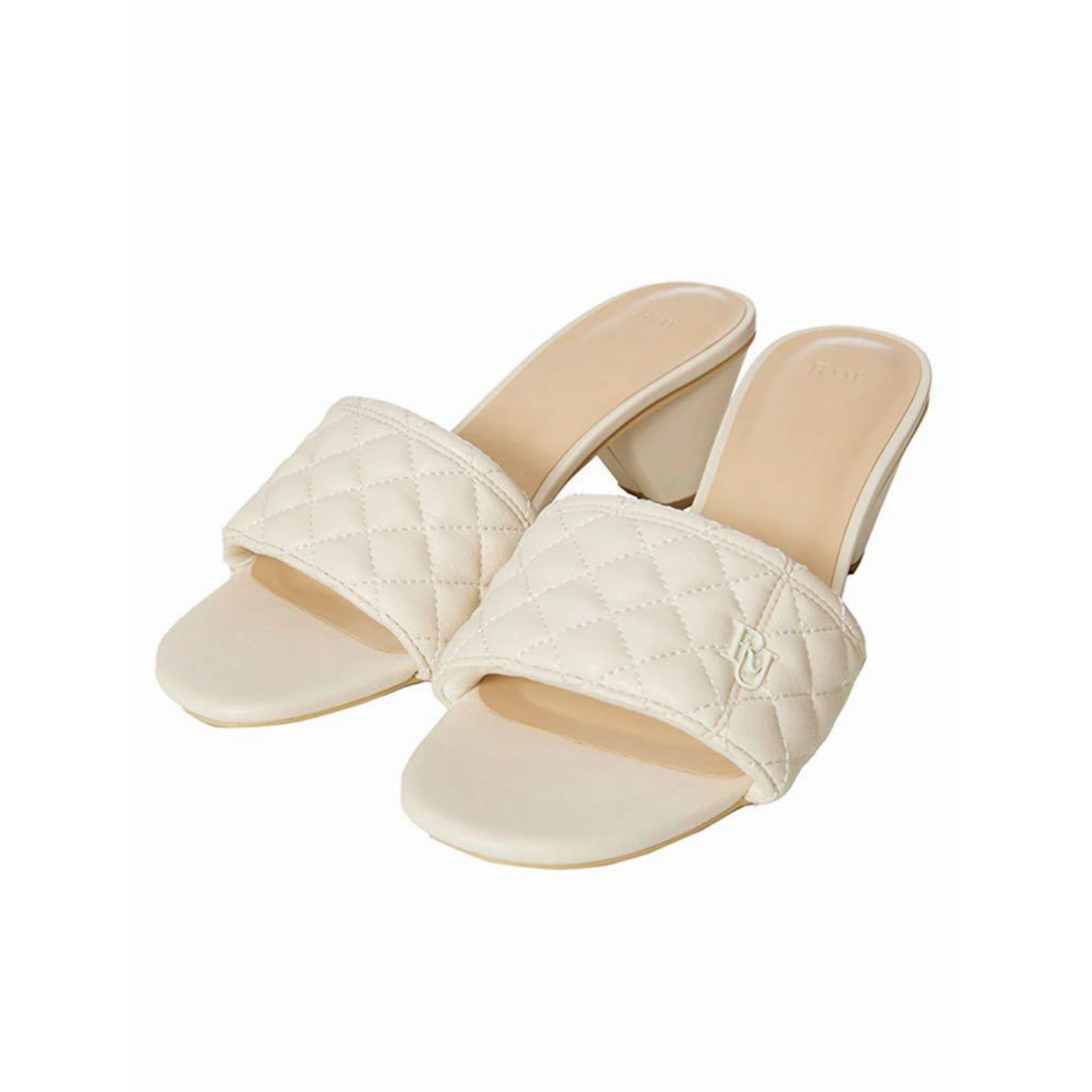 Riu リウ Quilting leather mule Rちゃん