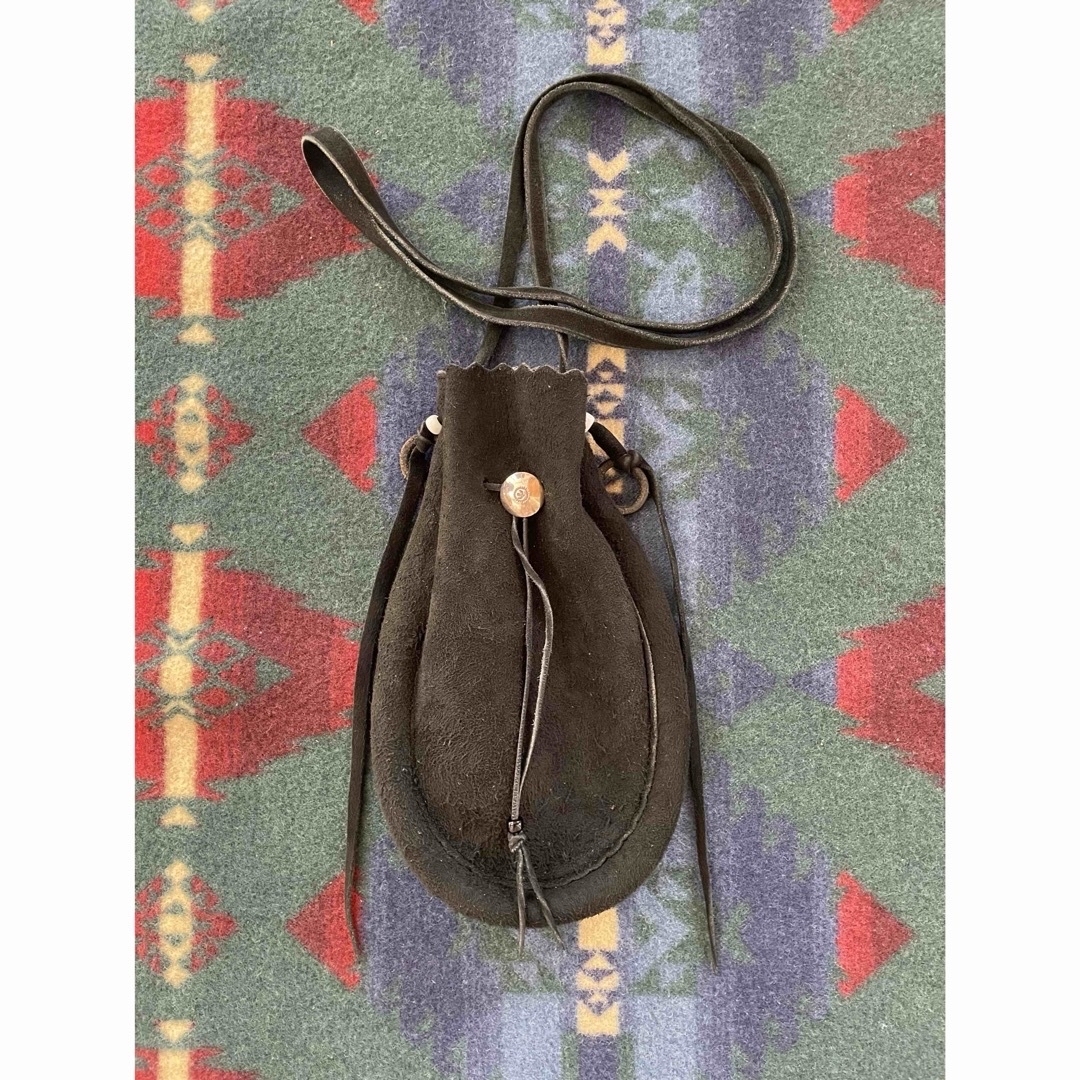 goro's - goro's (ゴローズ) 巾着ポーチL ショルダーバッグ ブラック