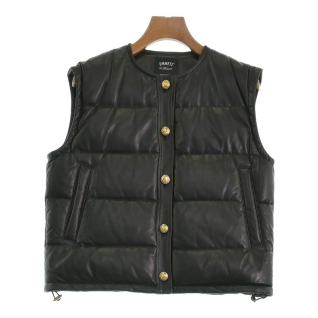 randy アシンメトリーバックルツイードパデットジャケット ブラック S