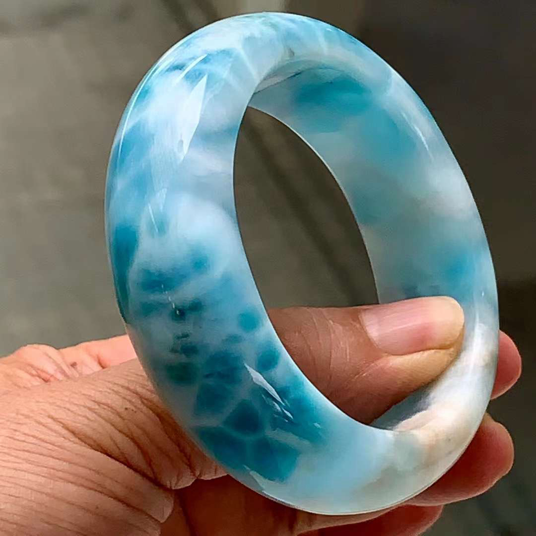 93.3g 天然無処理 ラリマー バングルの通販 by 天然石屋*～全て一点