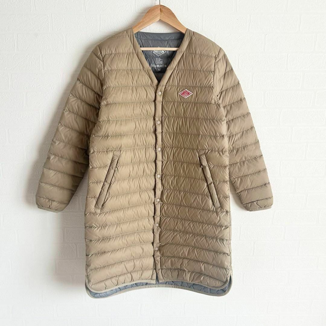 DANTON - DANTON インナーダウン ロング ベージュ 34の通販 by