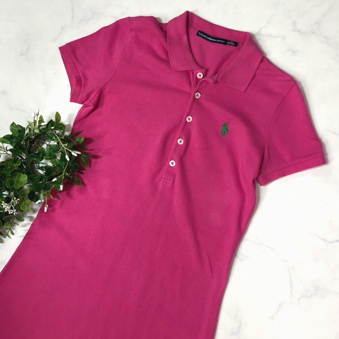 Ralph Lauren - ラルフローレンスポーツのポロワンピース上品ピンクXS