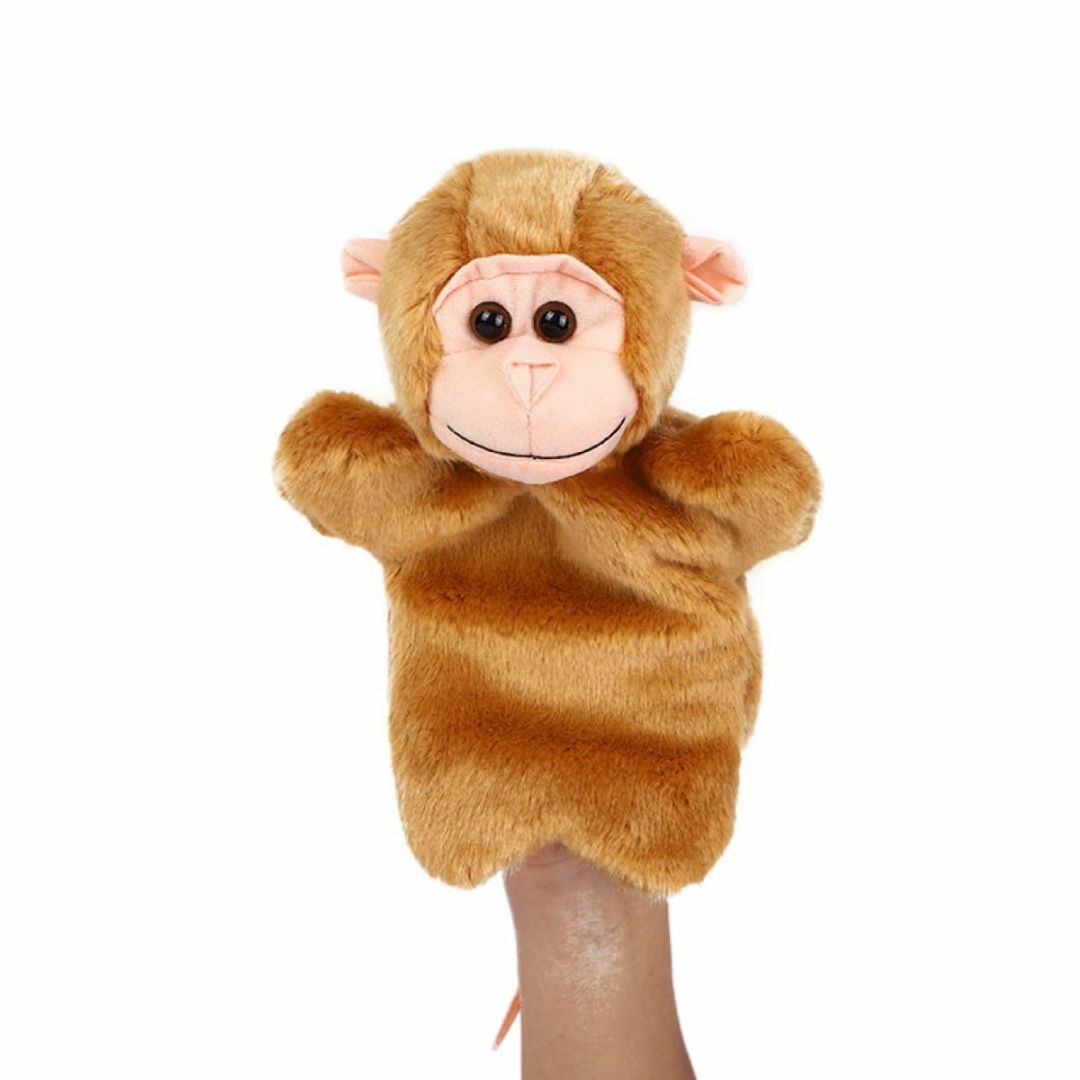 色:猿】ENN LLC パペット ハンドパペット ぬいぐるみ 腹話術 人形劇 の