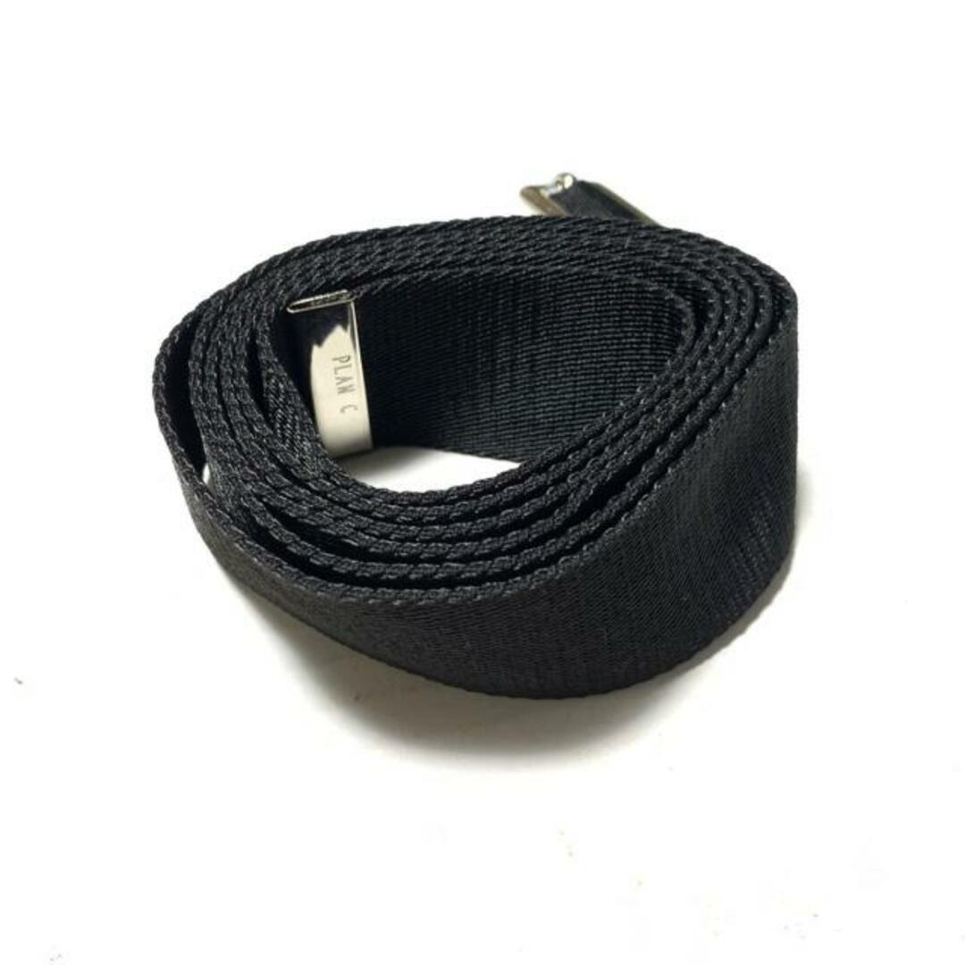 PLAN C(プランシー) ベルト - 黒×シルバー 化学繊維×金属素材の通販 by