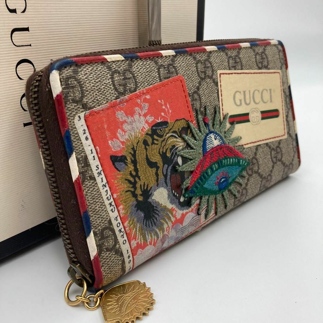 GUCCI - 極美品✨グッチ 長財布 ナイトクーリエ UFO タイガー PVC GG柄