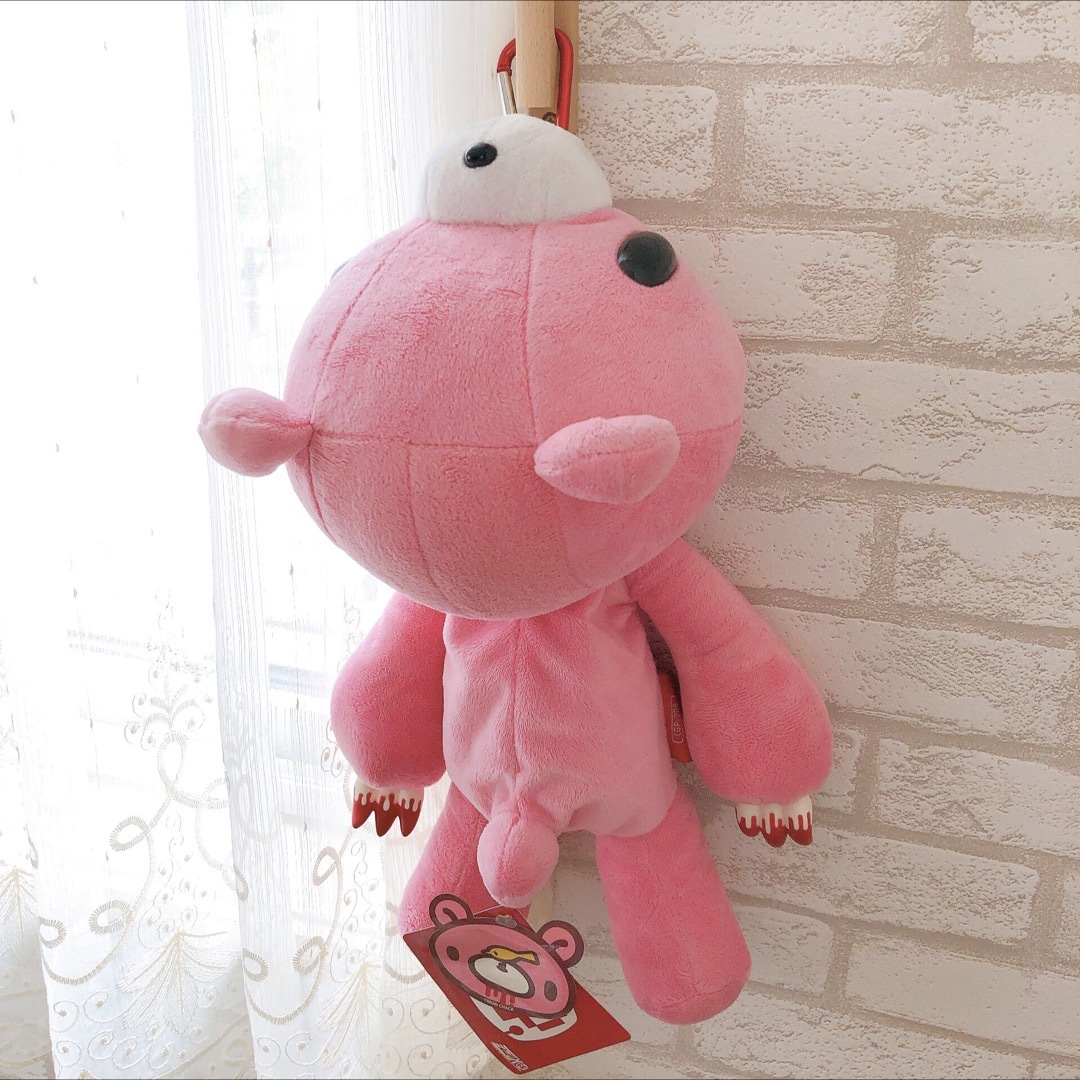 グルーミー 咬筋力じまんポーチ ぬいぐるみ チャックスGP ピンク
