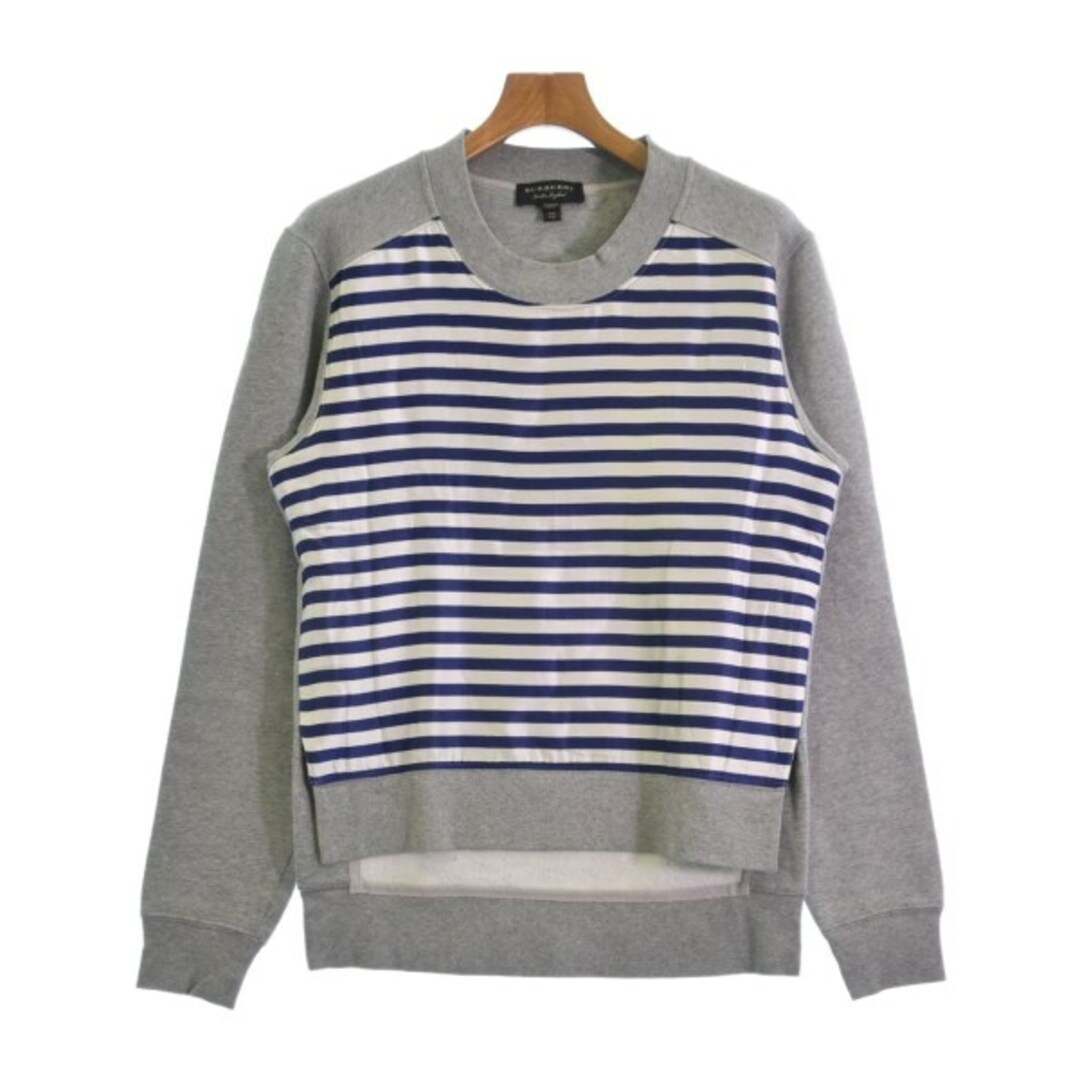 BURBERRY - BURBERRY バーバリー スウェット XS グレーx白x紺 【古着