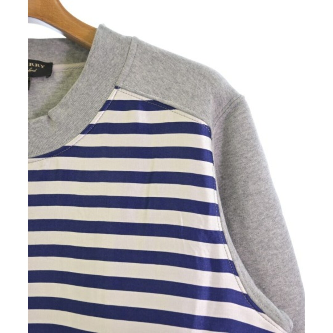 BURBERRY - BURBERRY バーバリー スウェット XS グレーx白x紺 【古着