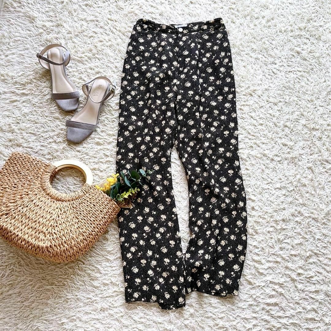 EDIT. エディットフォールル ヴィンテージフラワー フレアパンツ 36