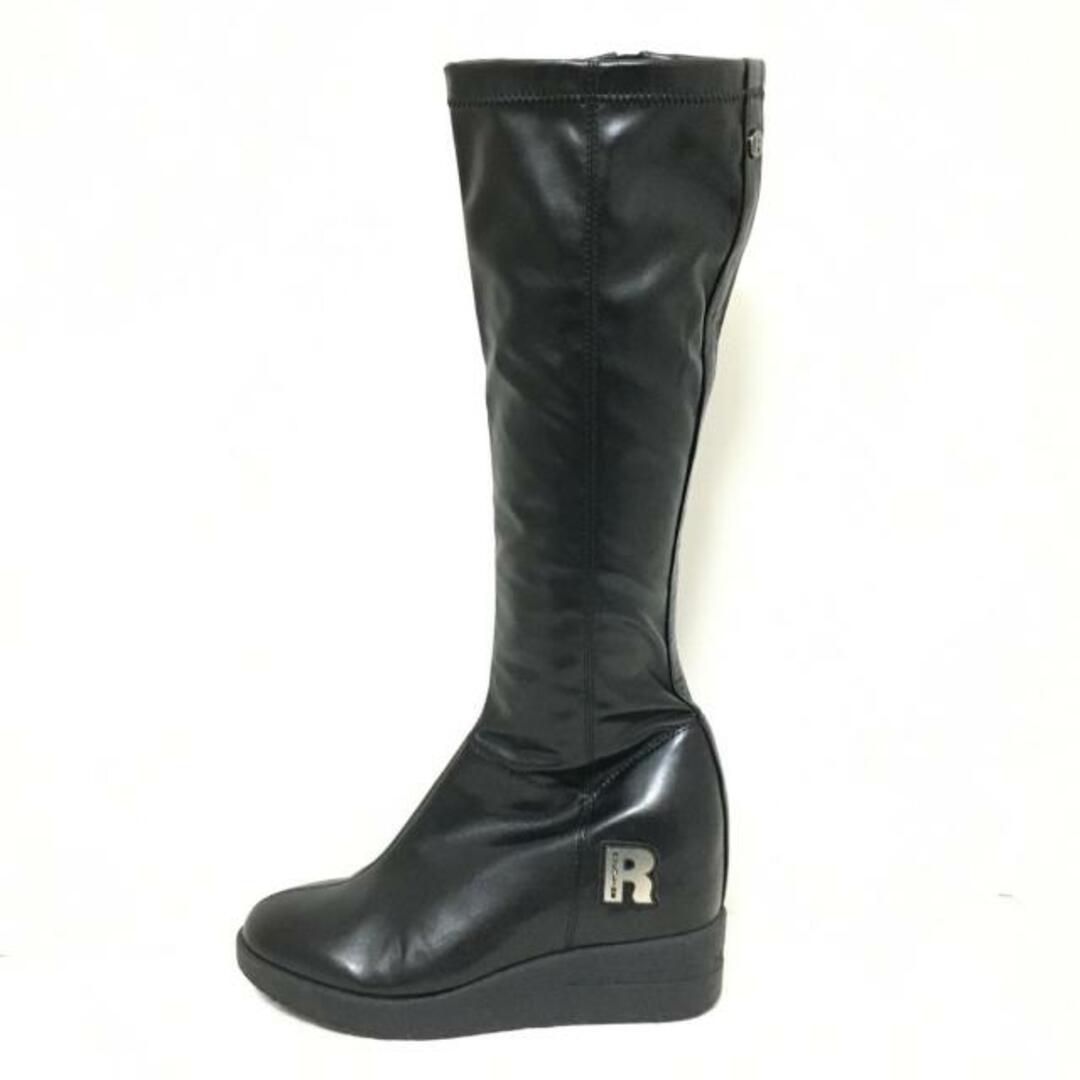 RUCO LINE(ルコライン) ロングブーツ 39 レディース - 黒 ストレッチ