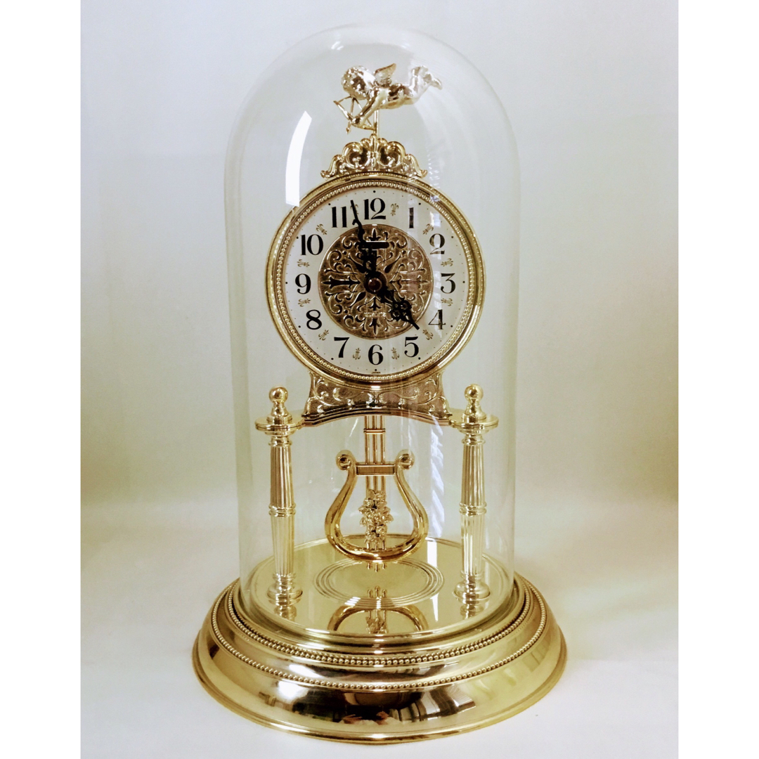 CITIZEN - シチズン☆ガラスドーム 天使 振り子時計 置時計 時計