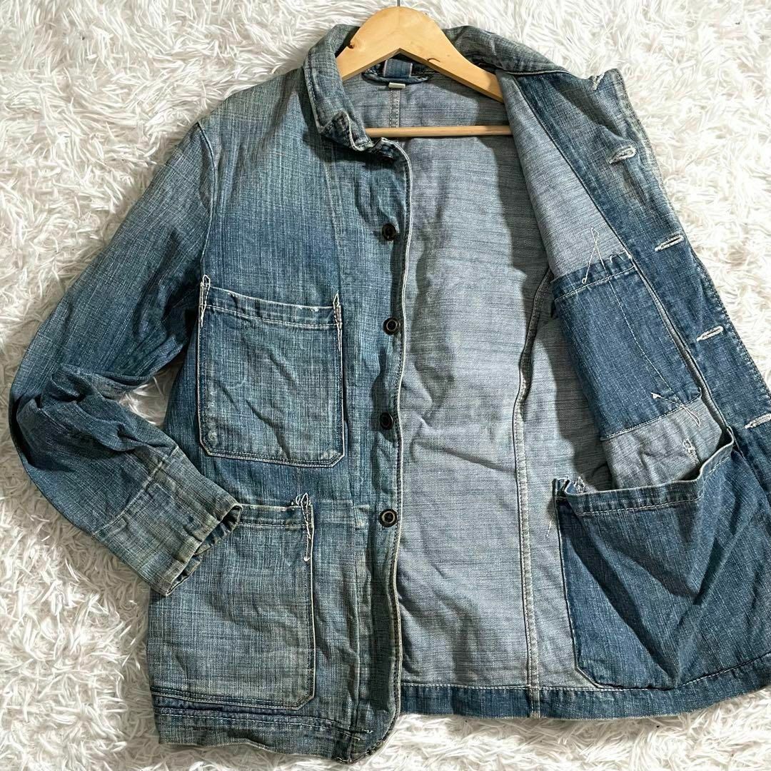 45R - 入手困難✨ 45R デニムジャケット カバーオール インディゴ